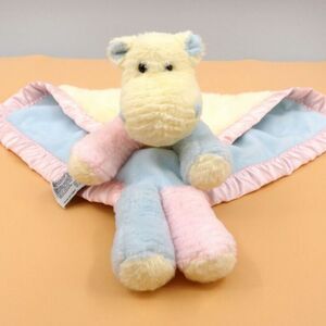 My Banky Sheila The Hippo Security Blanket Lovey Plush Lori Turner Pink Blue